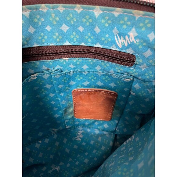 BRIGHTON Vera Neumann Zebra Animal Print Crossbody Purse Leather & Coated Canvas - Picture 3 of 6